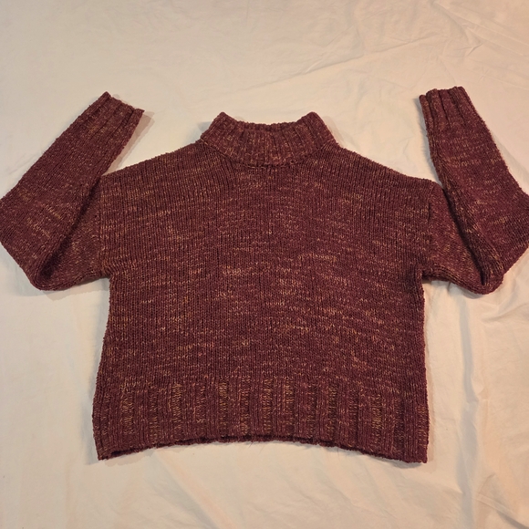 SO Sweaters - Women's SO Marled Burgundy Mock Turtleneck Sweater